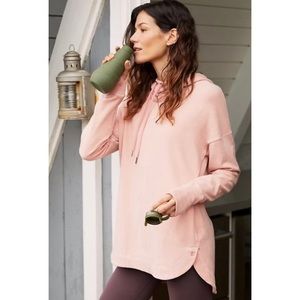 Sweaty Betty Escape Fleece Hoodie in Aurora Orange/Coral